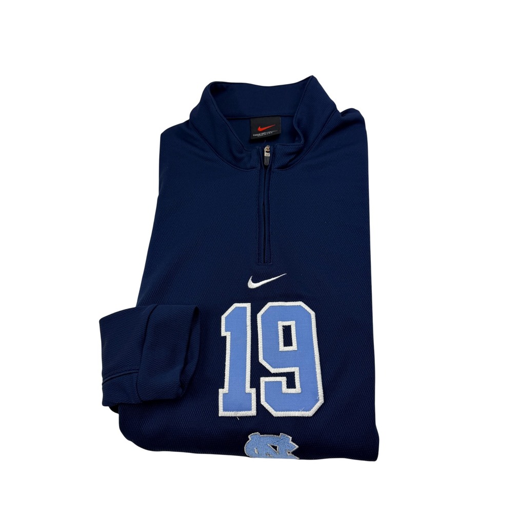 Nike Vintage 90s North Carolina Tar Heels 1/4 Zip Pullover Kids Medium 8-10 Navy